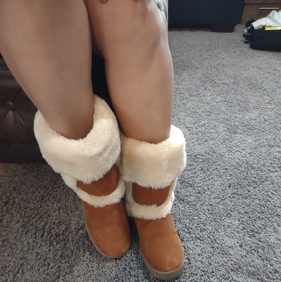 Style & Co Witty Winter Suede Boots NWOT - Picture 3 of 12